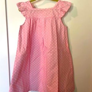 Stella Cove pink dress with white polka dots, size 4